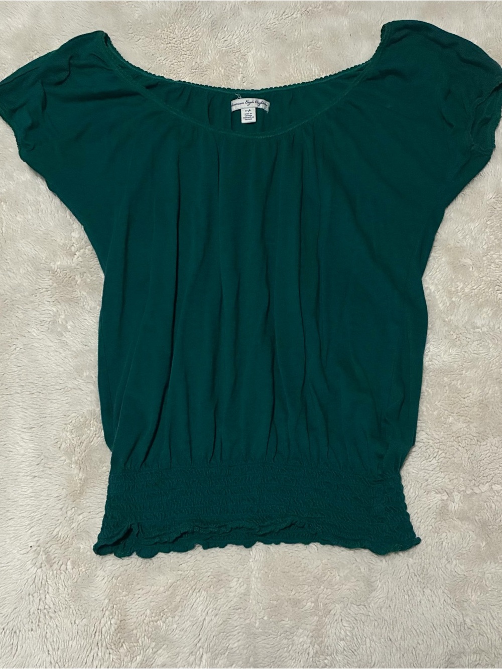 American Eagle Outfitters Green Short Sleeve Top